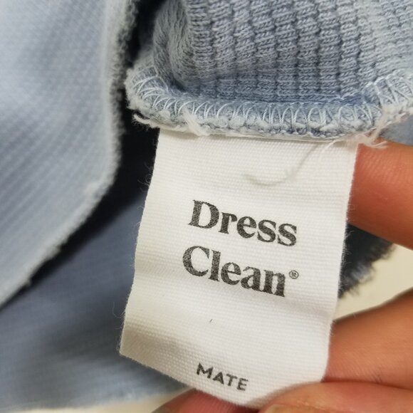 MATE the Label Organic Cotton Thermal Crop Tank Top Blue Size M - Picture 4 of 5